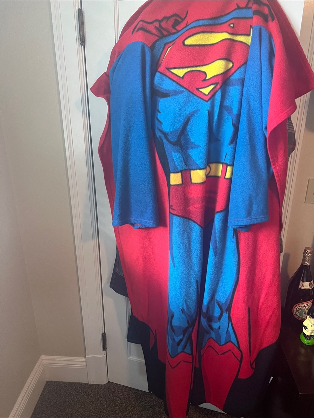 Superman Snuggie With Arm Holes - Red & Blue